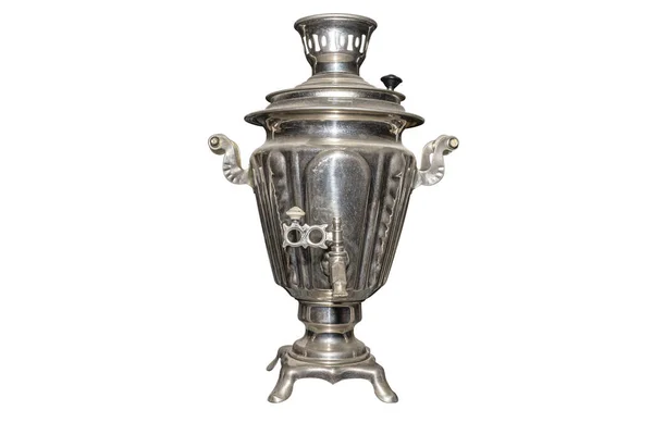 Een Metalen Samovar Gemaakt Oude Stijl Voor Het Bereiden Van — Stockfoto