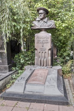 Novodevichye mezarlığı. Genel ordu Govorov mezara  