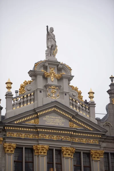 Intorno alla Grand Place si trovano ex casa gilda. Ciascuno di — Foto Stock