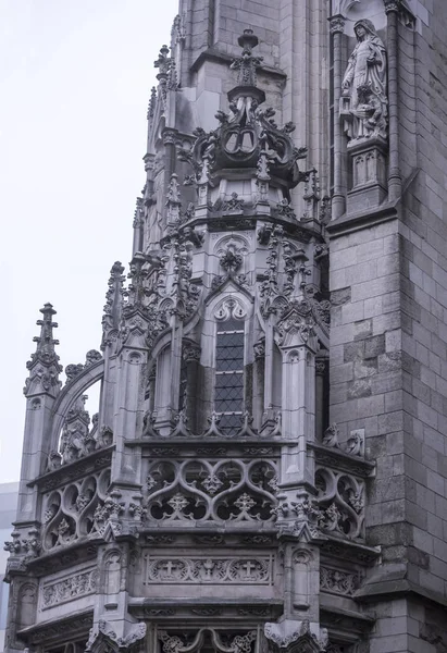 Notre Dame du Sablon.The first chapel was built here in the ear — Stock Photo, Image