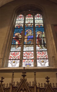  Notre-Dame Chatnedral. Renkli pencere