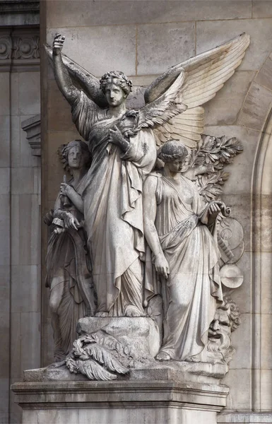 Opera Garnier épületétől. Egy kompozíció, hogy szimbolizálja a pillér thea — Stock Fotó