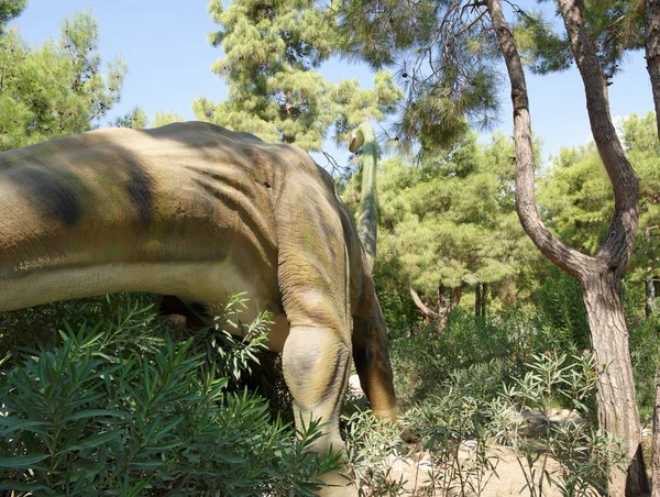 Pod koniec Brachiosaurus jurze /156-145 mln lat temu. — Zdjęcie stockowe