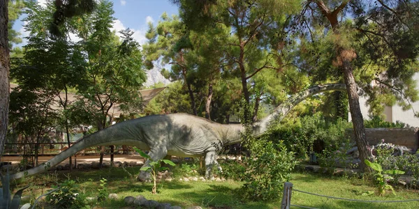 Omeisaurus-Middle Jurassic / 171-161 million years ago. In the D — Stock Photo, Image