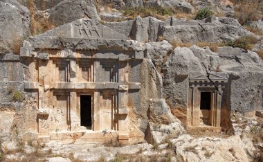  Myra Lycia.The mezarı t oyulmuş bir antik Yunan şehir oldu