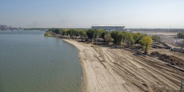  2018 FIFA Dünya Cup.New sta için yeni bir plaj inşaatı