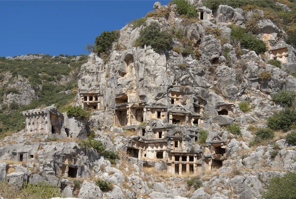   Myra Lycia.The mezar oyulmuş bir antik Yunan şehir oldu 