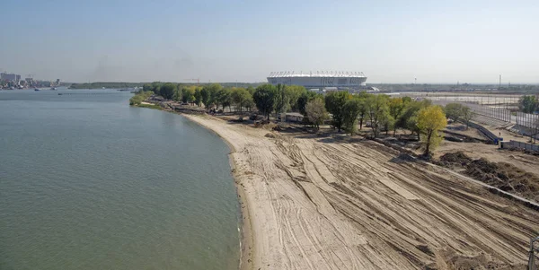  2018 FIFA Dünya Cup.New sta için yeni bir plaj inşaatı