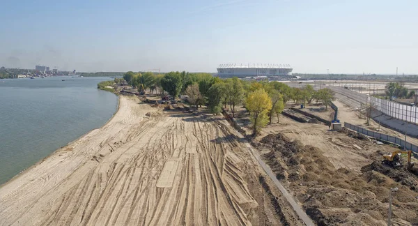  2018 FIFA Dünya Cup.New sta için yeni bir plaj inşaatı