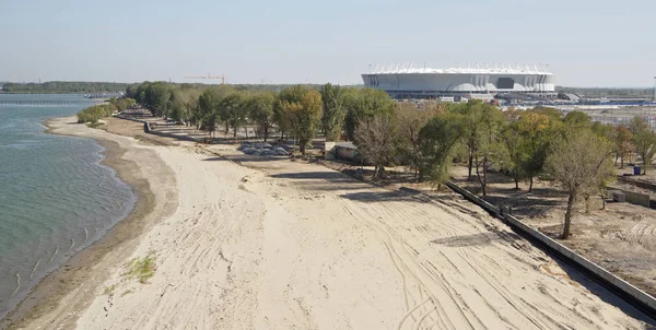 Costruzione di una nuova spiaggia per la Coppa del Mondo FIFA 2018. — Foto Stock