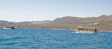Yüzme zevk tekne turist gemide