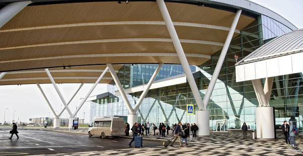 Аэропорт Платов, построенный к чемпионату мира по футболу в 2018 году. Пасс — стоковое фото