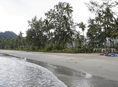 Ko Kut, Tayland-Şubat 25,2018: Coconut Island Beach
