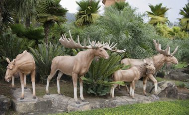Hayvanlar Nong Nooch park heykelleri