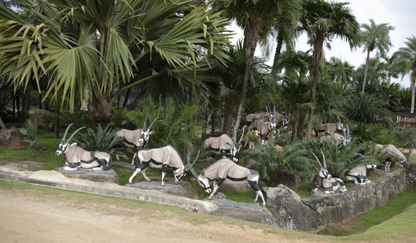 Sochy zvířat v parku Madame Nong Nooch — Stock fotografie