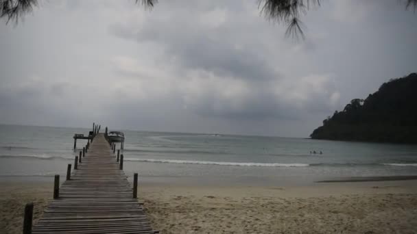 Pattaya Tayland Şubat 2018 Sai Kaew Beach Askeri Beach People — Stok video