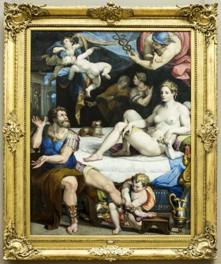  Mercury Dido terk etmek Aeneas'ın emirleri. Orazio Samacchini. Louvr