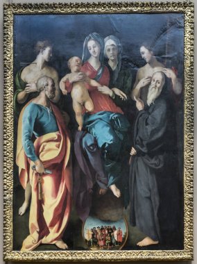 Çocuk ile Virgin Saint Anne ve dört Azizler vardır. Jacopo