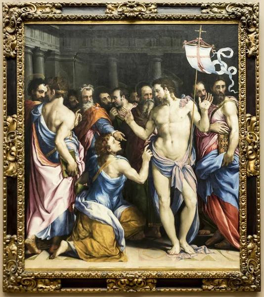 Die Ungläubigkeit des heiligen Thomas. francesco de rossi, bekannt als salv — Stockfoto