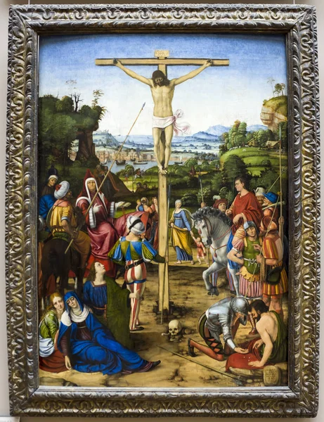 Christus aan het Kruis. Andrea di Bartolo, bekend als Solario. Louvre — Stockfoto