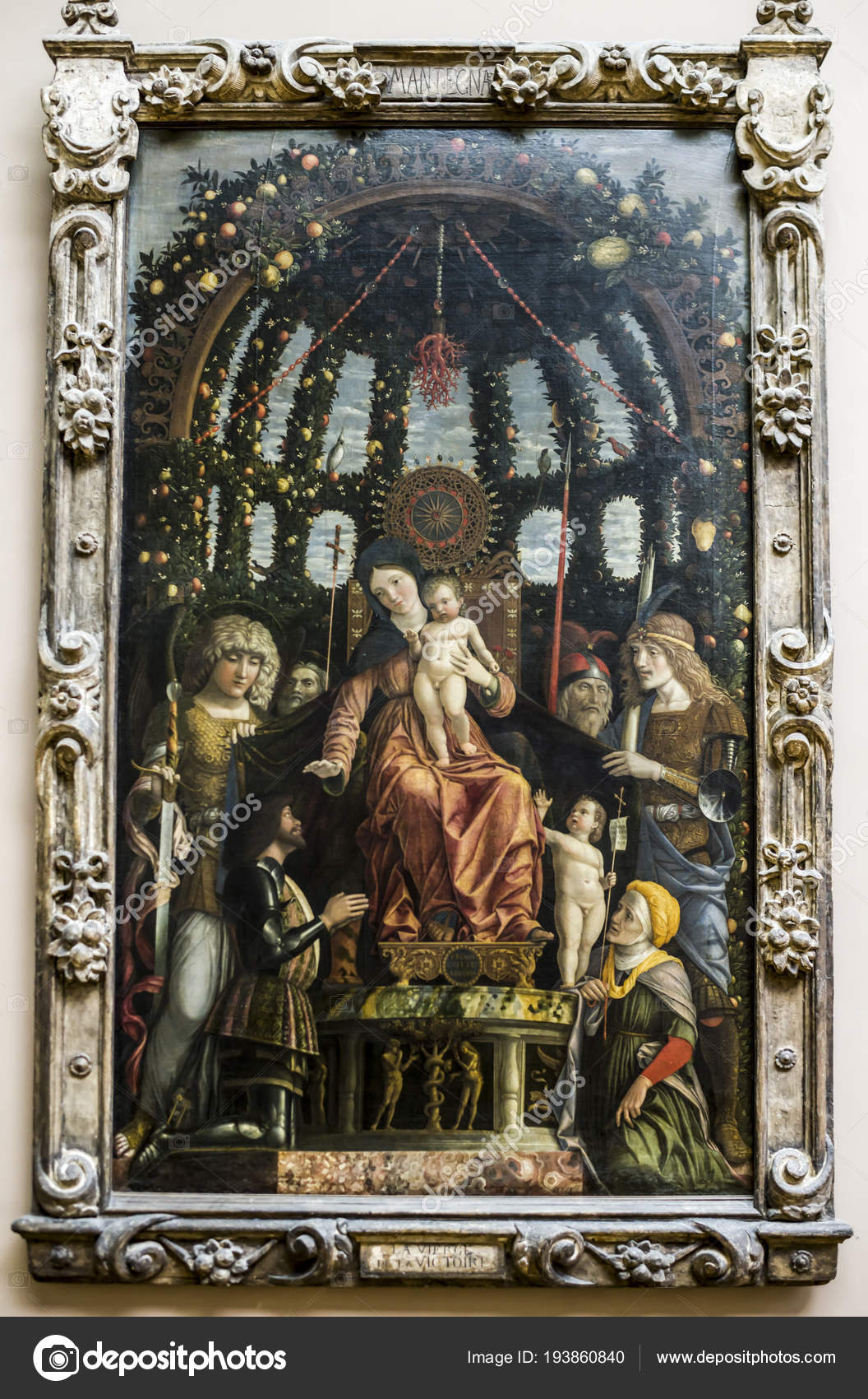 The Virgin of Victory.1496. Louvre — Stock Photo