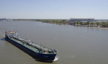 Dünya Kupası 2018 için inşa stadyum, görünümü. Don üzerinde rive