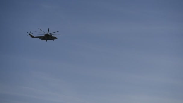 Rostov Don Rússia Maio 2018 Helicópteros Militares Voando Desfile Homenagem — Vídeo de Stock