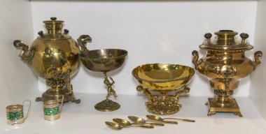   Samaryalar - sıcak su, çay yapmak için, bakır kap, 