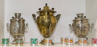   Samaryalar - sıcak su, çay yapmak için, bakır kap, 