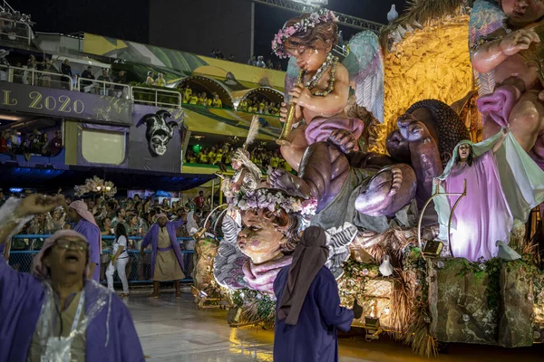 Rio Janeiro Brasilien Februar 2020 Samba Parade Beim Carnival Champions — Stockfoto