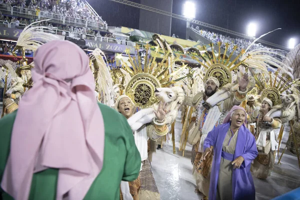 Río Janeiro Brasil Febrero 2020 Desfile Samba Desfile Campeones Carnaval — Foto de Stock