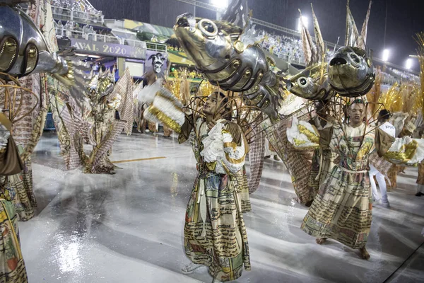 Río Janeiro Brasil Febrero 2020 Desfile Samba Desfile Campeones Carnaval — Foto de Stock