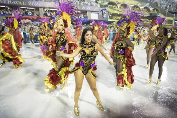 Río Janeiro Brasil Febrero 2020 Desfile Samba Desfile Campeones Carnaval — Foto de Stock