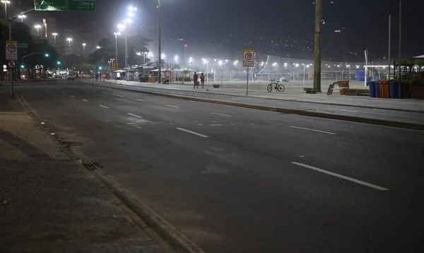 Avenida Atlantica Tôt Matin Rio Janeiro Mars 2020 — Photo