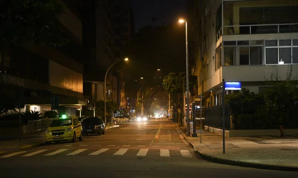 Avenida Atlántica Por Madrugada Río Janeiro — Foto de Stock