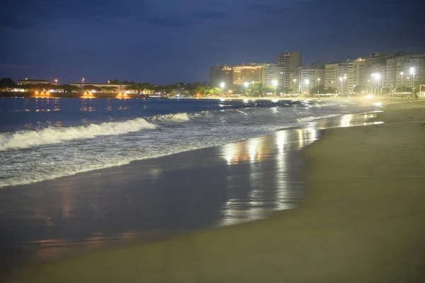 Zonsopgang Het Strand Van Copacabana Rio Janeiro Maart 2020 — Stockfoto