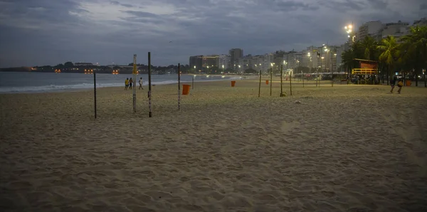 Wschód Słońca Plaży Copacabana Rio Janeiro Marzec 2020 — Zdjęcie stockowe