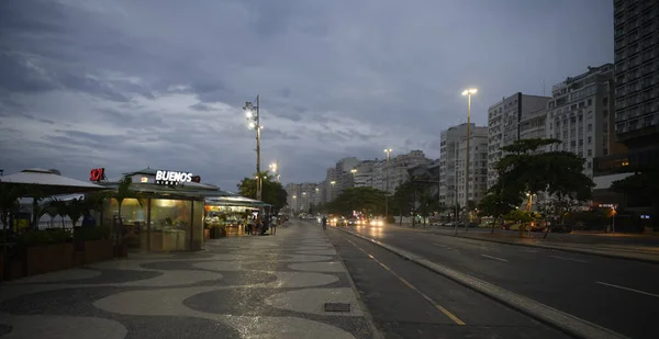 Rio Janeiro Brasil Febrero 2020 Avenida Atlántica Por Mañana Temprano — Foto de Stock