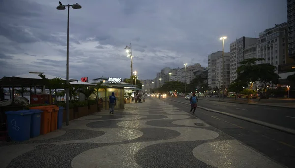 Rio Janeiro Brasil Febrero 2020 Avenida Atlántica Por Mañana Temprano — Foto de Stock