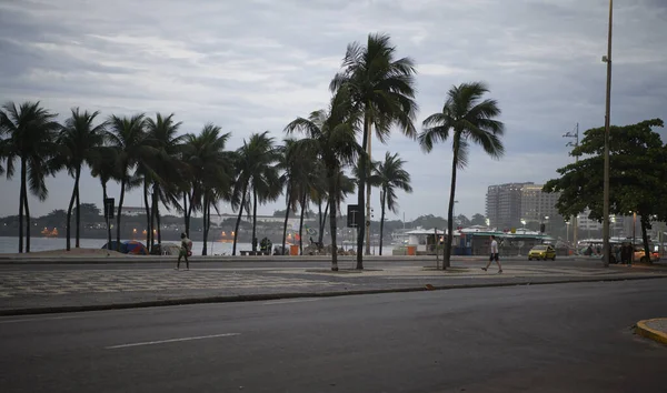Rio Janeiro Brazília 2020 Február Avenida Atlantica Kora Reggel — Stock Fotó