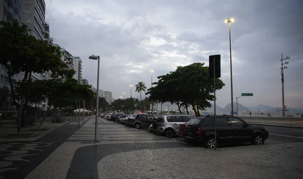 Rio Janeiro Brasil Února 2020 Avenida Atlantica Časně Ráno — Stock fotografie