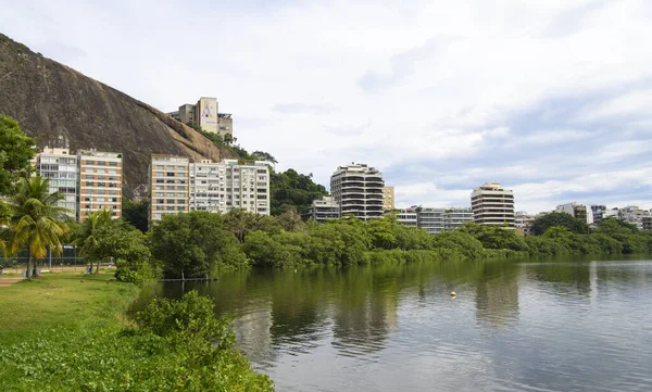 Rio Janeiro Brasil Února 2020 Pohled Lagunu Rodrigo Freitas — Stock fotografie