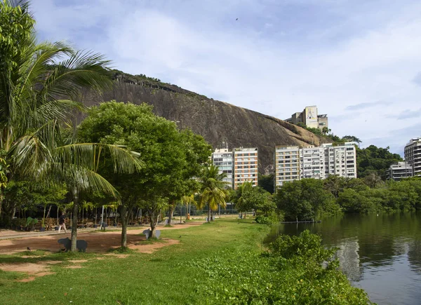 Rio Janeiro Brasil Února 2020 Pohled Lagunu Rodrigo Freitas — Stock fotografie