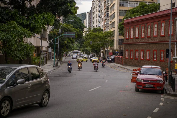 Rio Janeiro Brasil Febrero 2020 Rua Pompeu Loureiro Transporte Movimiento — Foto de Stock