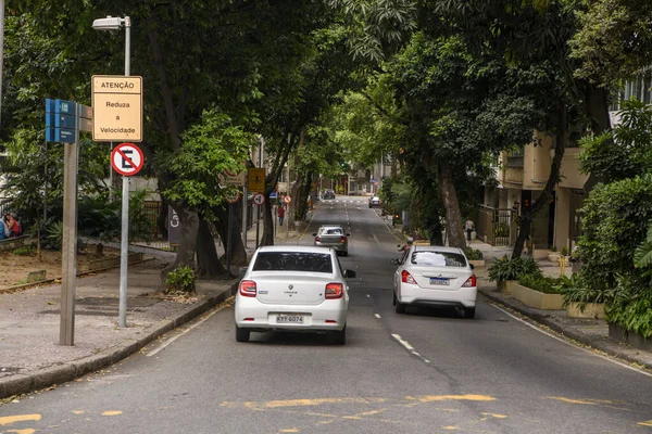 Rio Janeiro Brasil Febrero 2020 Rua Miguel Lemos Transporte Movimiento — Foto de Stock