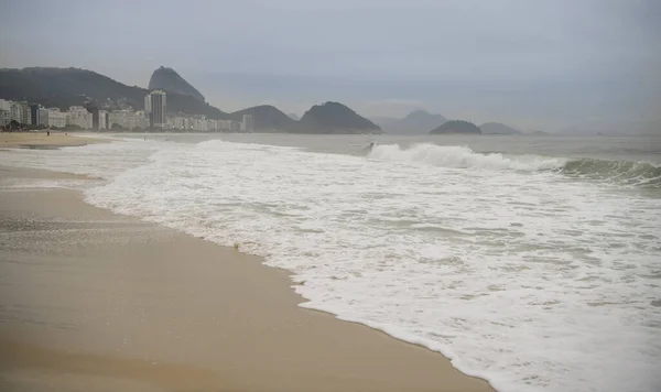 Ocean Surf Praia Copacabana Rio Janeiro Fevereiro 2020 — Fotografia de Stock