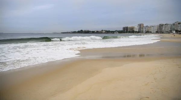 Copacabana Sahilinde Okyanus Sörfü Rio Janeiro Şubat 2020 — Stok fotoğraf