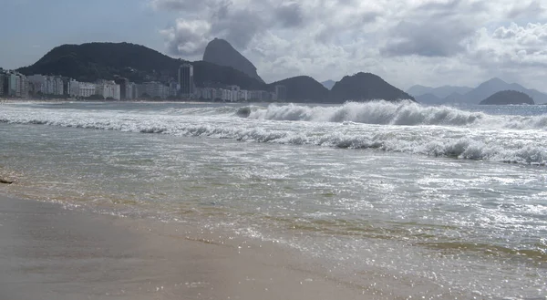 Surf Oceánico Playa Copacabana Río Janeiro Febrero 2020 — Foto de Stock