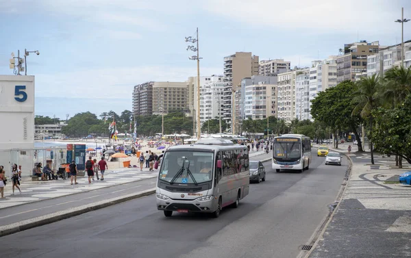Rio Janeiro Brasil Marzo 2020 Avenida Atlántica Gente Hacer Actividades — Foto de Stock