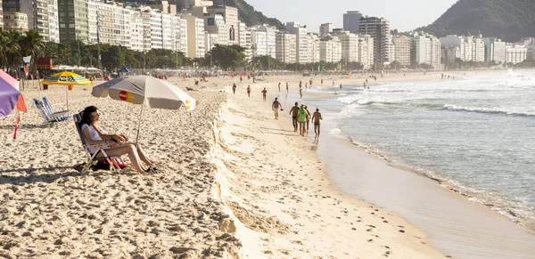 Rio Janeiro Brasil Marzo 2020 Los Ciudadanos Nadan Toman Sol — Foto de Stock